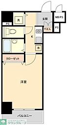 ドルチェ銀座東壱番館 7階1Kの間取り