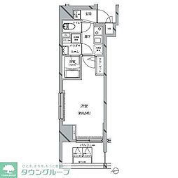 ARTESSIMO RILLIA 11階1Kの間取り