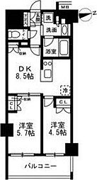 デュオステージ大山 7階2LDKの間取り