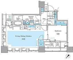 パークアクシス月島マチュアスタイル 5階1LDKの間取り