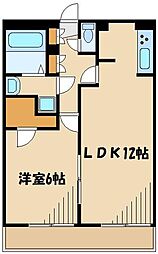 レオパレスベルファム 4階1SLDKの間取り