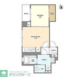 エスポワール新橋 5階1DKの間取り