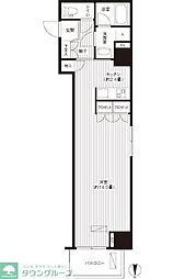 エフシティ亀戸 4階ワンルームの間取り