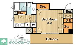 ＫＤＸレジデンス品川シーサイド 6階1Kの間取り