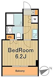 レジデンス大森 11階1Kの間取り