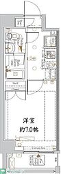 ヴァローレクオリタ清澄白河 7階1Kの間取り