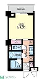 サンナッププラザ 4階1Kの間取り