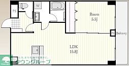 ブルックサイド水天宮前 4階1LDKの間取り