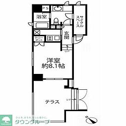 日本橋室町デュープレックスポーション 1階1Kの間取り