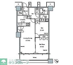 ＴＨＥ　ＴＯＫＹＯ　ＴＯＷＥＲＳ　ＭＩＤＴＯＷＥＲ 24階1SLDKの間取り