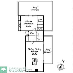エスティメゾン白金台 6階1LDKの間取り