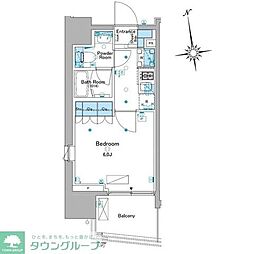 ルフォンプログレ品川大井 11階1Kの間取り