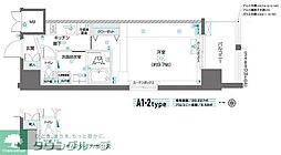 ZOOM東陽町 15階1Kの間取り