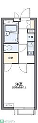 レオパレス長者丸 1階1Kの間取り
