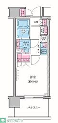 クレヴィアリグゼ品川シーサイド 1Kの間取図画像