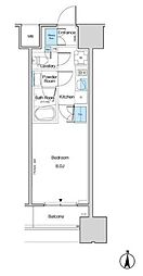 ルフォンブランシェ品川南大井 1Kの間取図画像