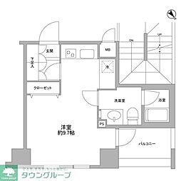 コンフォリア愛宕 ワンルームの間取図画像