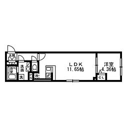 SOLASIA residence 武蔵小山 1LDKの間取図画像