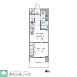 Brilliaist両国 1DKの間取図画像