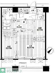 勝どきザ・タワー 2LDKの間取図画像