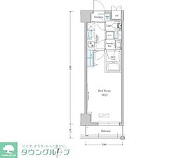 アーバネックス清澄白河2EAST 1Kの間取図画像