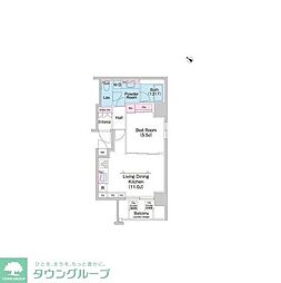 COMFORIA東日本橋 1LDKの間取図画像