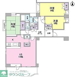 パレ・デ・シャンサール 3LDKの間取図画像