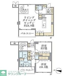 Brilliaist東雲キャナルコート 2LDKの間取図画像