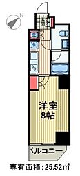 MAKESDESIGN門前仲町GROVE 1Kの間取図画像