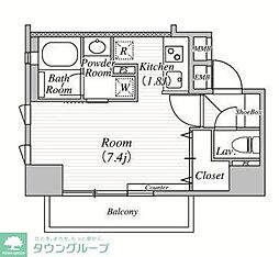 ブランシエル三田 ワンルームの間取図画像
