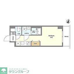 Primal品川西大井 ワンルームの間取図画像