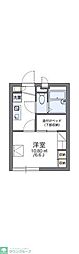 オブリカーサ 1Kの間取図画像