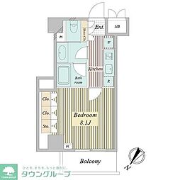 アクティ東仲通り 1Kの間取図画像