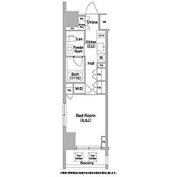 COMFORIA門前仲町 1Kの間取図画像