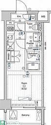 PREMIUMCUBE大井町#mo ワンルームの間取図画像