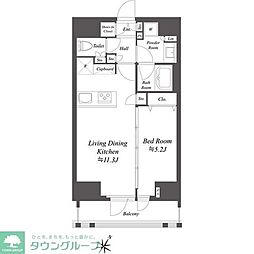 BRANSIESTA北品川 1LDKの間取図画像