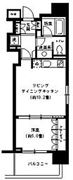 KDXレジデンス芝公園 1LDKの間取図画像