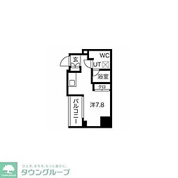 エルフォルテ五反田 ワンルームの間取図画像