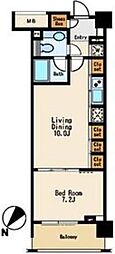 プライムアーバン日本橋横山町 1LDKの間取図画像