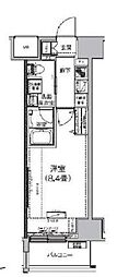アイル芝浦東京ベイ 1Kの間取図画像