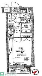 パレステュディオ虎ノ門 1Kの間取図画像