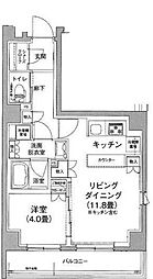 アイルグランデ南大井 1LDKの間取図画像