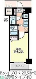 グランダジュール八丁堀 1Kの間取図画像
