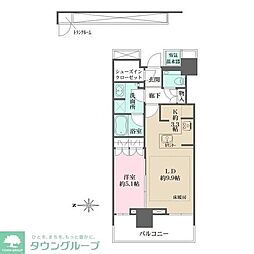 ザ・パークハウス晴海タワーズティアロレジデンス 1LDKの間取図画像