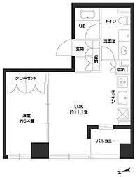 ParkCube銀座EAST 1LDKの間取図画像