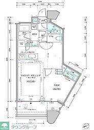 パークタワー勝どきサウス 1LDKの間取図画像
