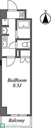 Uresidence東陽町 1Kの間取図画像