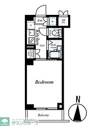ルーブル中延壱番館 1Kの間取図画像