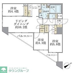 ロアール茅場町 3LDKの間取図画像