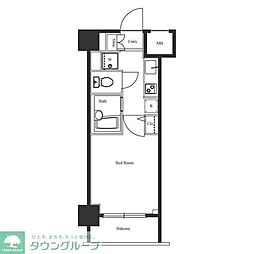 スクエア渋谷 1Kの間取図画像